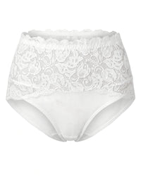 Linsori Pearl Floral Lace Briefs Piece - White background view