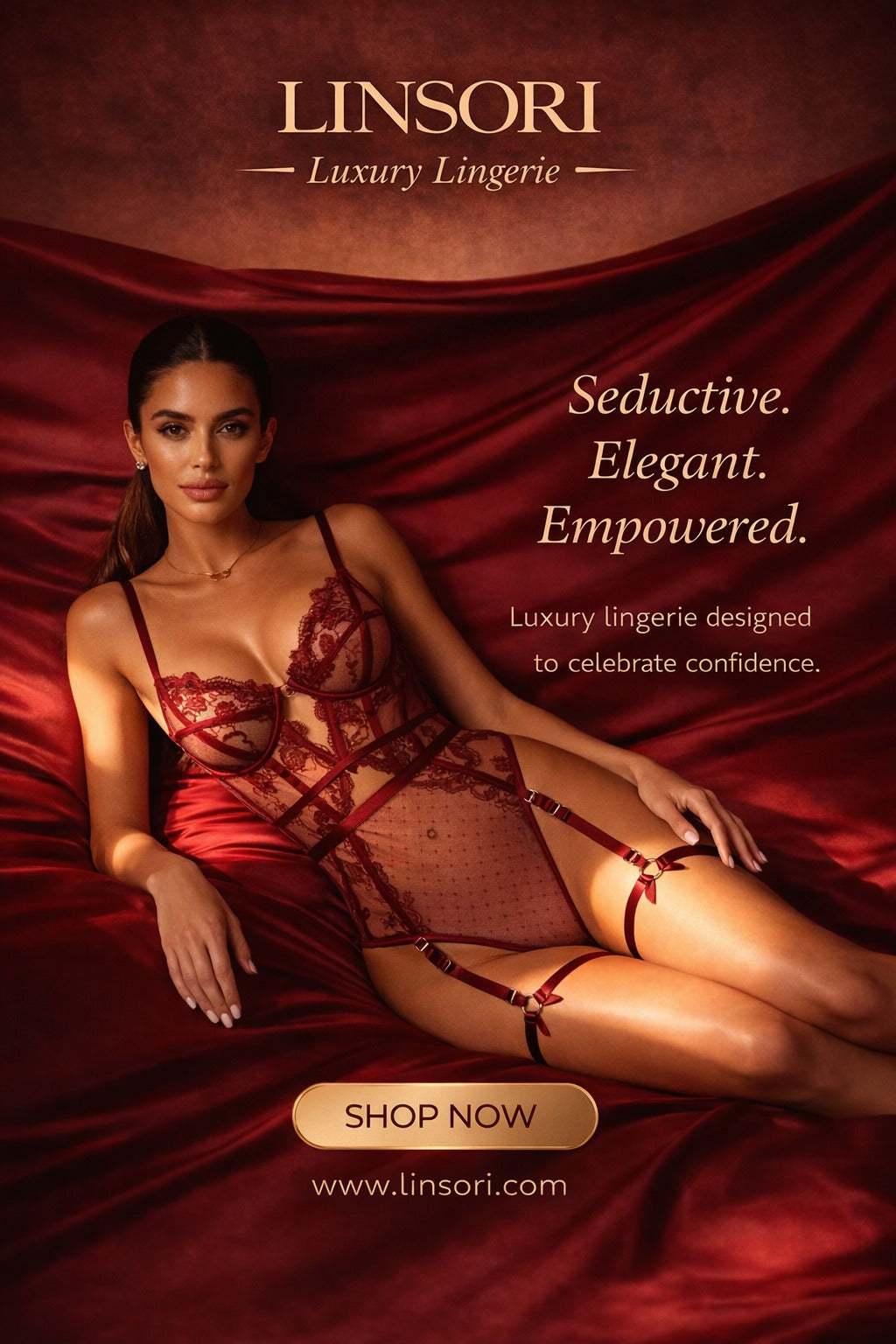 red silk lace bra for women confidence
