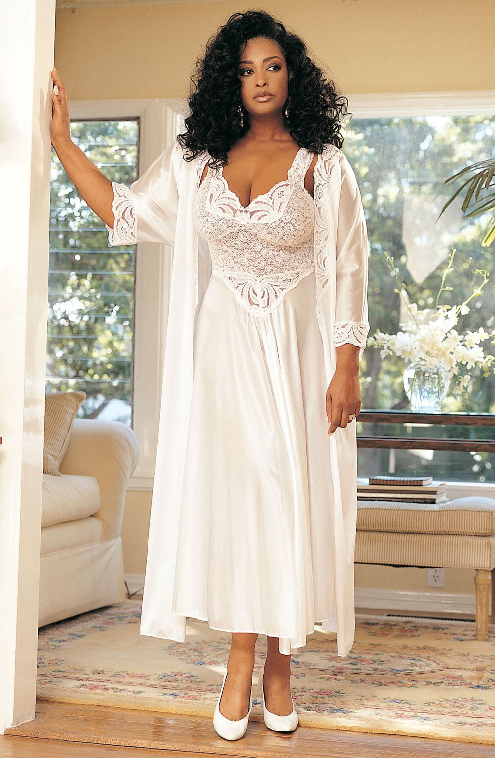 Linsori Pearl Bridal Lace Gown Piece - detail view