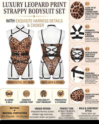 Linsori Leopard Harness Bodysuit Piece -  Product detail view