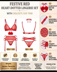 Linsori Crimson Festive Lingerie Collection -  Product detail view