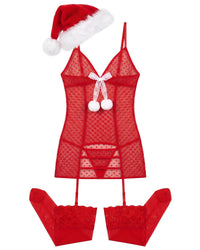 Linsori Festive Rouge Chemise Collection - White background view