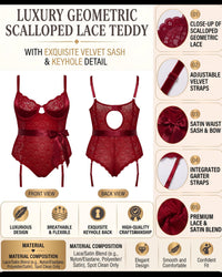 Linsori Crimson Lace Hourglass Body Plus Size -  Product detail view