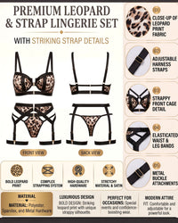 Linsori Leopard Print Suspender Lingerie Set  -  Product detail view