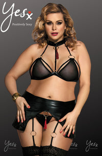Linsori Noir Halter Three-Piece Set - lifestyle view
