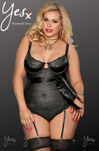 Linsori Noir Lace Hourglass Body Plus - detail view