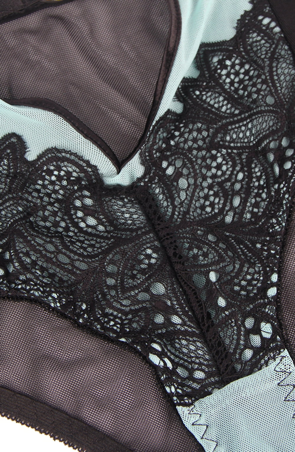 Linsori Sapphire Lace Lingerie Set - front view