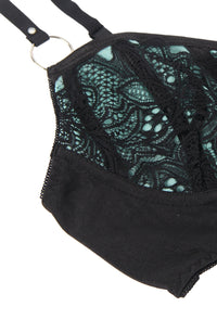 Linsori Sapphire Lace Lingerie Set - back view