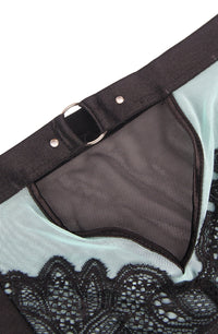 Linsori Sapphire Lace Lingerie Set - close-up