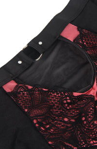 Linsori Blush Contrast Lace Bra Set - detail view