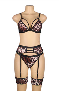 Linsori Wild Leopard Satin Fantasy Set - product view