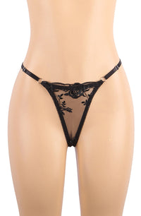 Linsori Noir Lace Three-Piece Set - back view