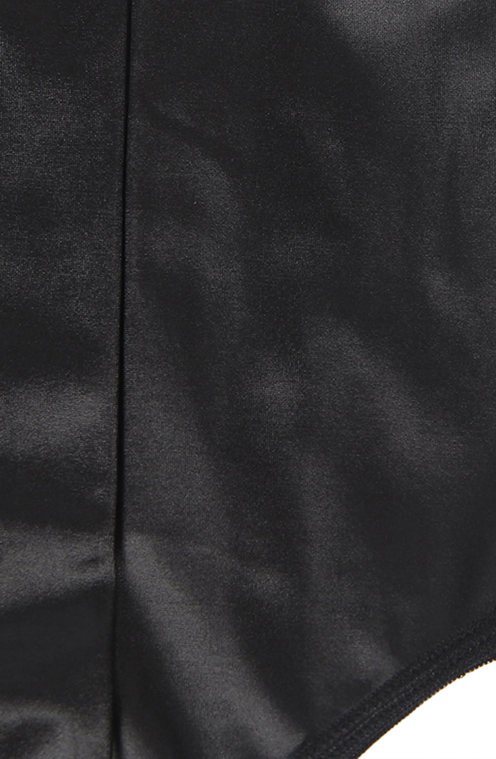 Linsori Noir Wet Look Gartered Babydoll - back view