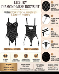 Linsori  Shadow Chain Embellished Body Plus Size - Product detail view