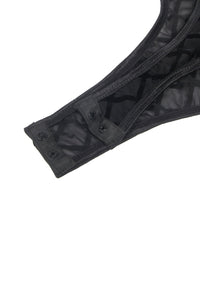 Linsori Obsidian Chain Detail Bodysuit - styled view
