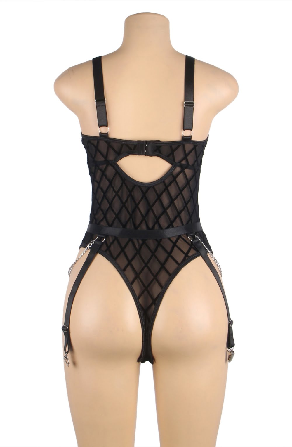 Linsori Shadow Chain Embellished Body Plus Size - styled shot