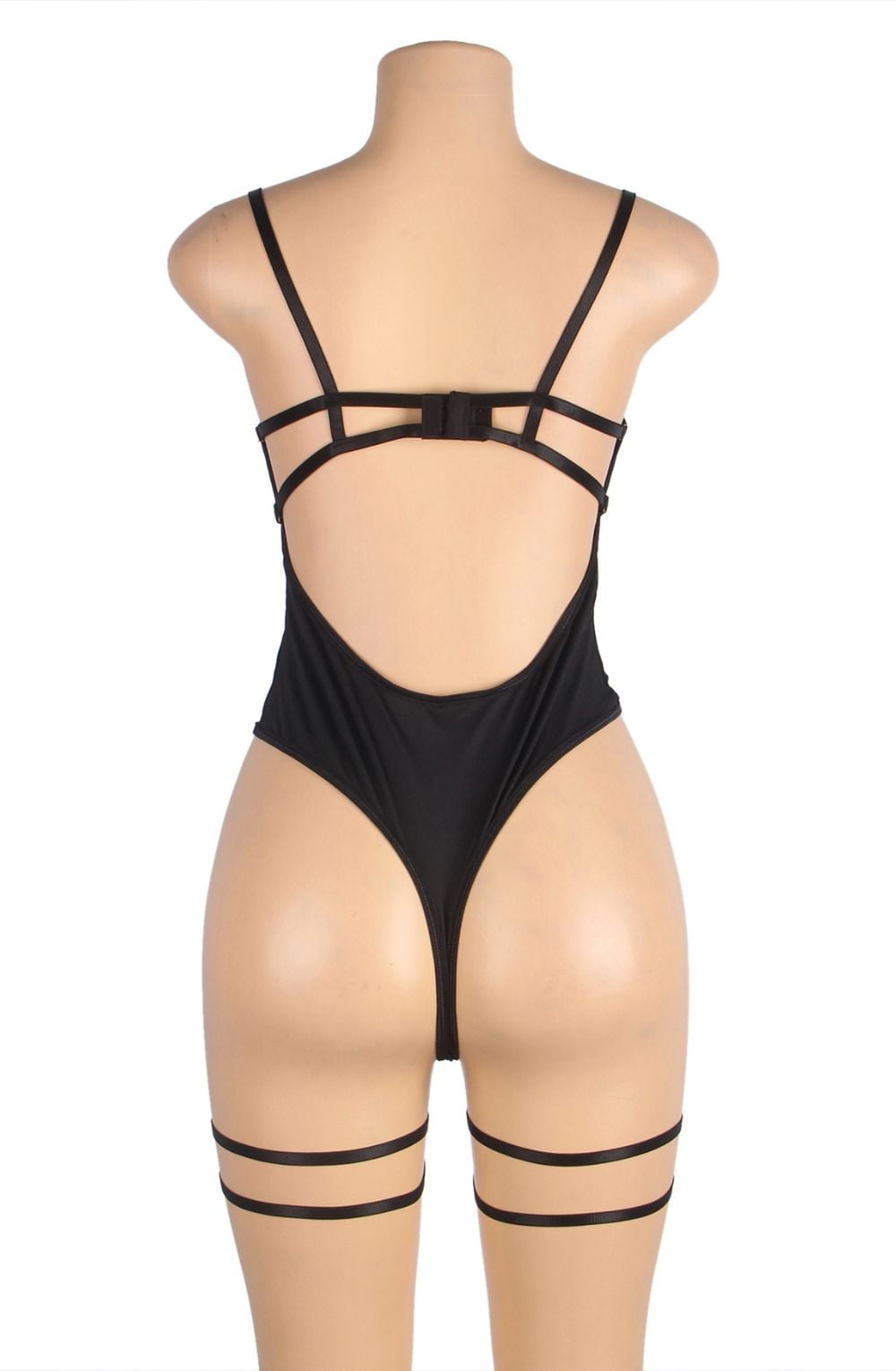 Linsori Obsidian Mesh Underwire Bodysuit - detail view