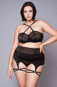 Linsori Noir Mesh Three Piece Set - styled view