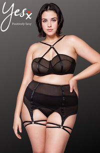 Linsori Noir Mesh Three Piece Set - detail view