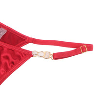 Linsori Scarlet Velvet Halter Set Plus - back view