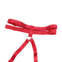 Linsori Scarlet Velvet Halter Bra Set - front view