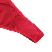 Linsori Scarlet Velvet Halter Bra Set - close-up
