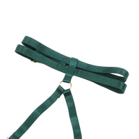 Linsori Emerald Velvet Halter Bra Set - lifestyle view