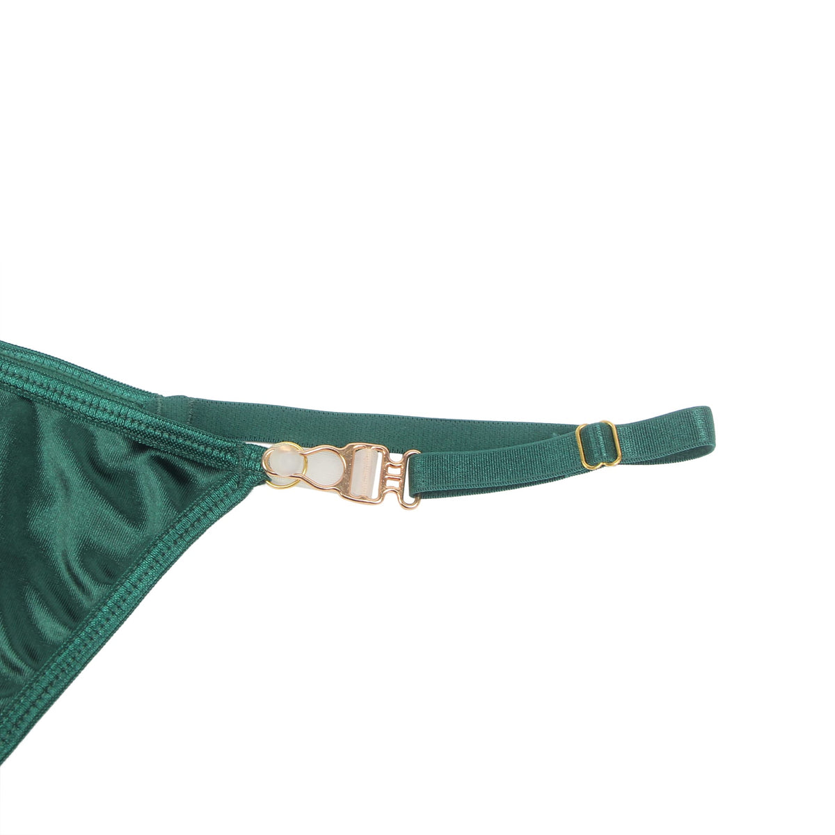 Linsori Emerald Velvet Halter Bra Set - product view