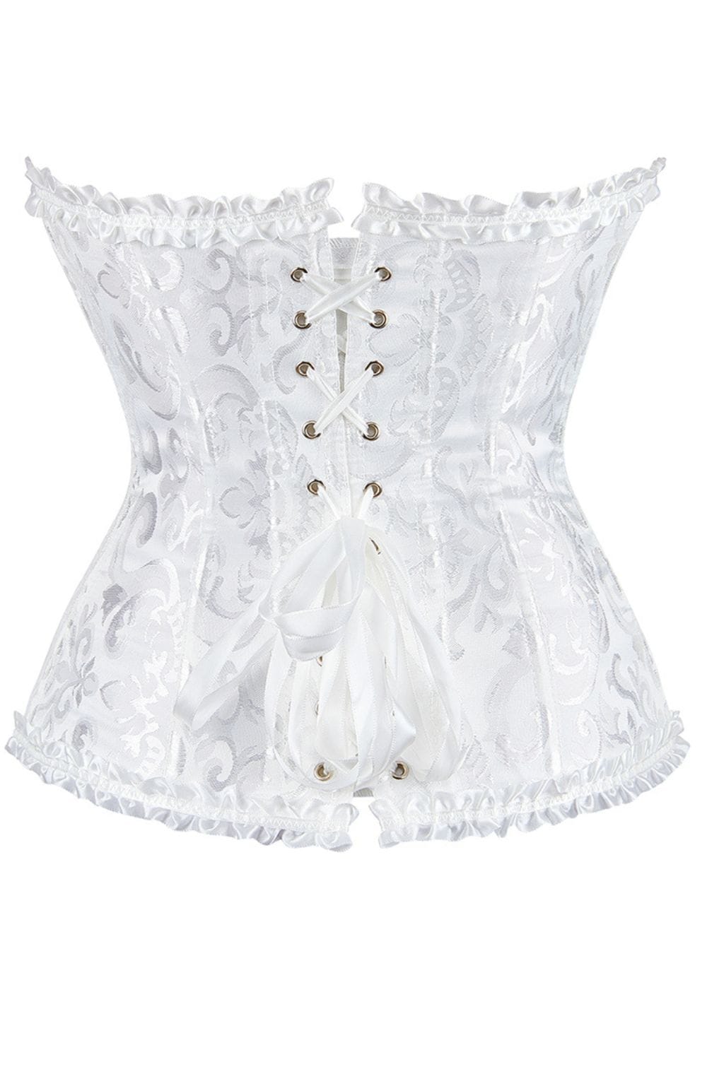 Linsori Ivory Brocade Bridal Corset — Plus Size - styled view