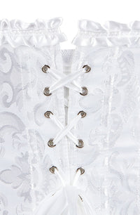 Linsori Ivory Brocade Bridal Corset — Plus Size - side view