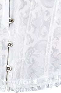 Linsori Ivory Brocade Bridal Corset — Plus Size - back view