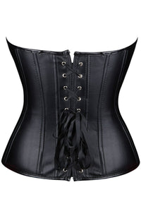 Linsori Obsidian Leather-Look Lace-Up Corset — Plus Size - lifestyle view