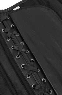 Linsori Obsidian Leather-Look Lace-Up Corset — Plus Size - styled view