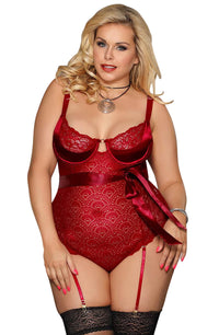 Linsori Crimson Lace Hourglass Body - lifestyle view