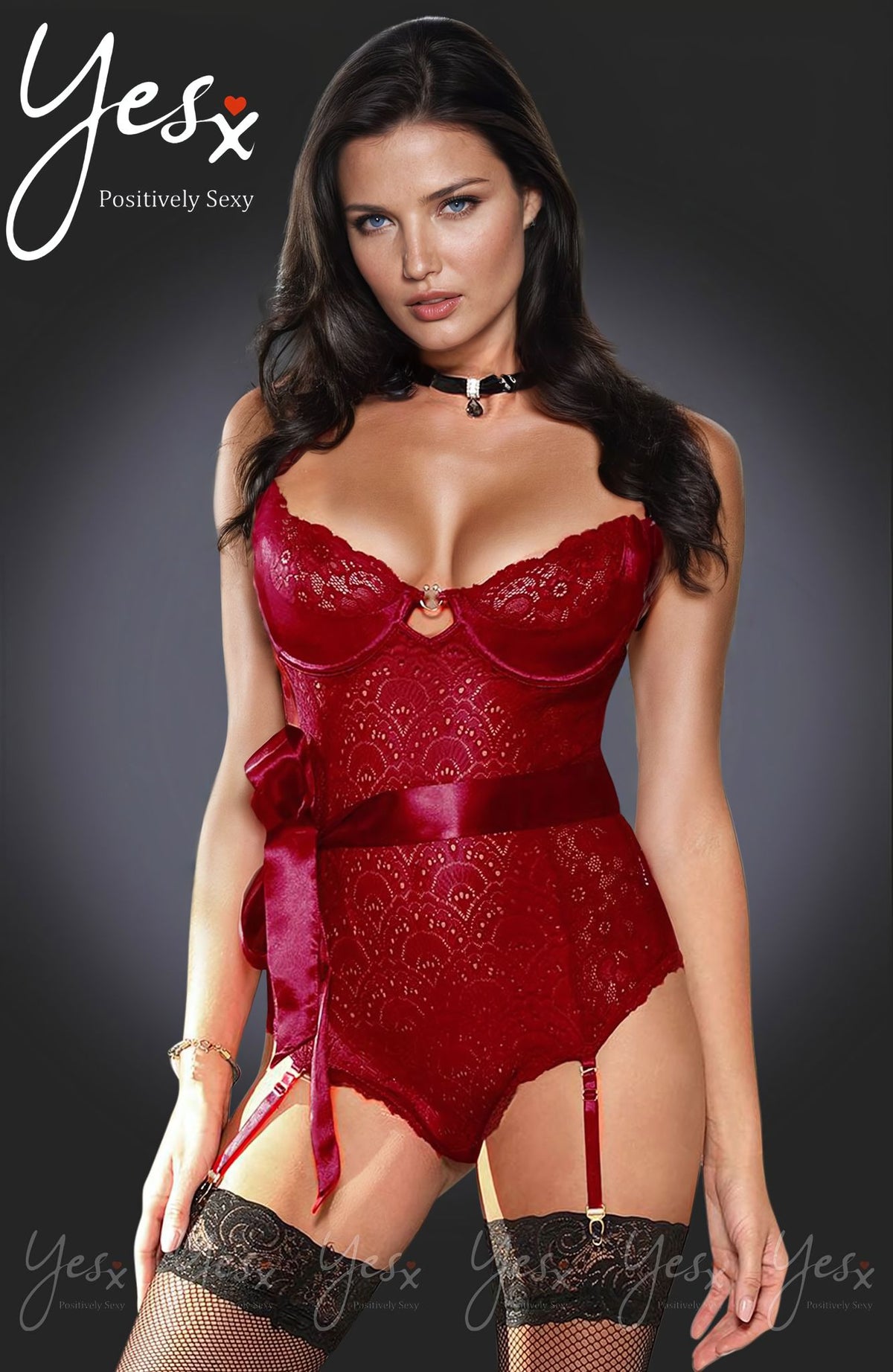 Linsori Scarlet Lace Hourglass Body - lifestyle view