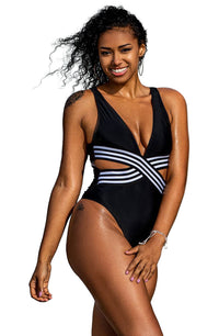 Linsori Obsidian Plunge One Piece Swimsuit - side view