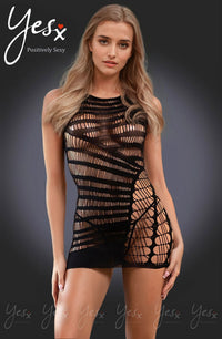 Linsori Shadow Net Curve-Hugging Dress - product view