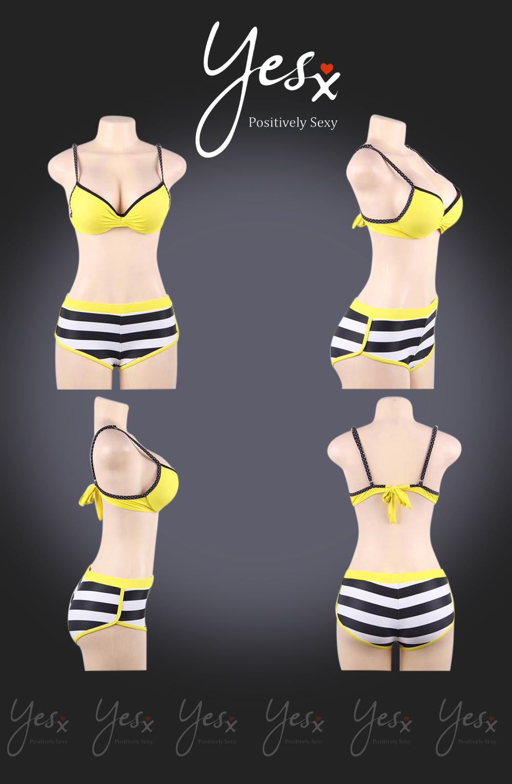 Linsori Sunny Days Bikini Trio Set - side view