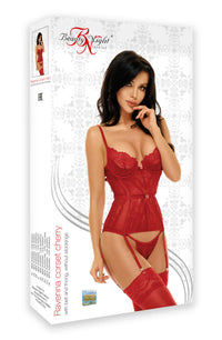 Linsori Ravenna Crimson Lace Corset - lifestyle view