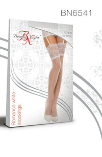 Linsori Cherry Romance Lace Top Stockings - back view