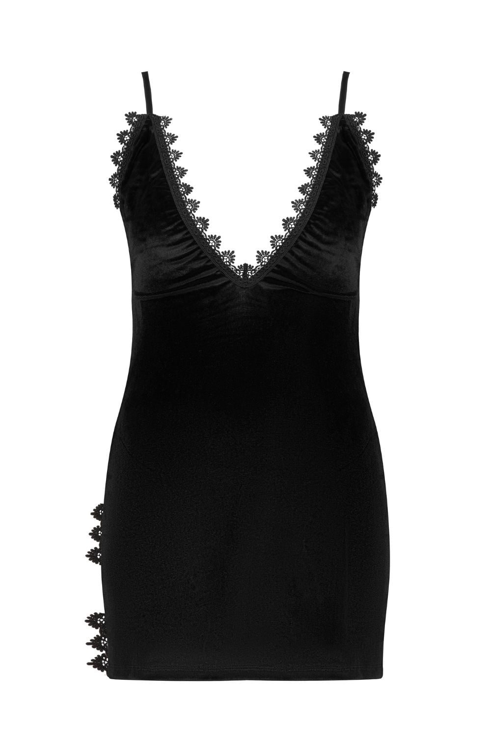 Linsori Noir Velour Paloma Dress Piece - styled view