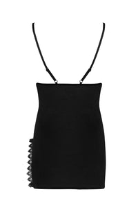 Linsori Noir Velour Paloma Dress Piece Plus Size - detail shot