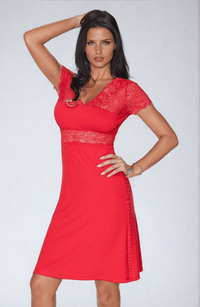 Linsori Rouge Lace Trimmed Nightdress — Plus Size - close-up