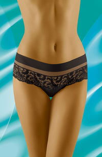 Linsori Midnight Lace Tulle Shorts - front view