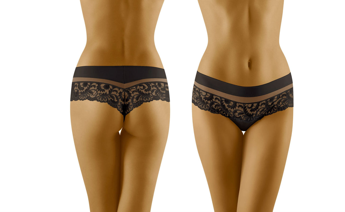 Linsori Midnight Lace Tulle Shorts - close-up