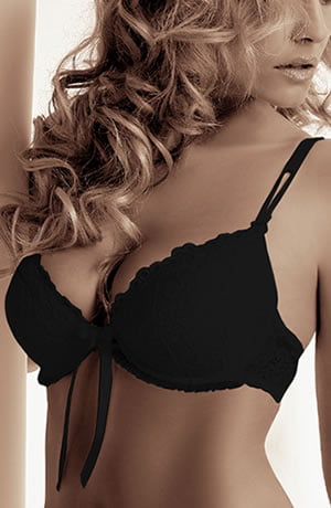 Linsori Carmen Midnight Push-Up Bra - styled view