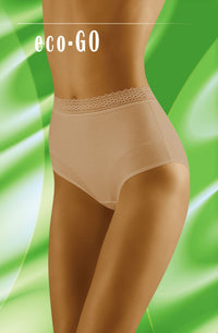 Linsori Bare Cotton Floral Lace Brief - front view
