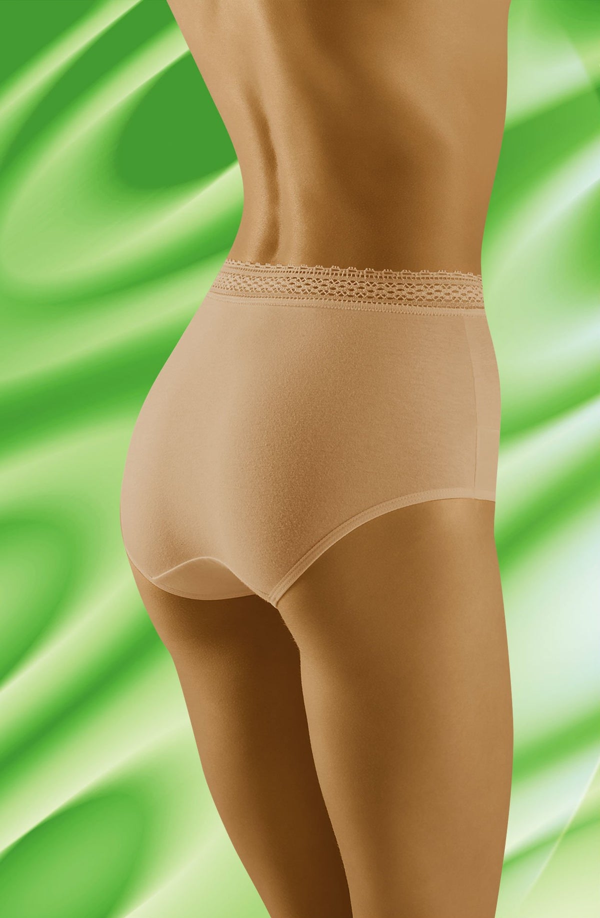 Linsori Bare Cotton Floral Lace Brief - back view