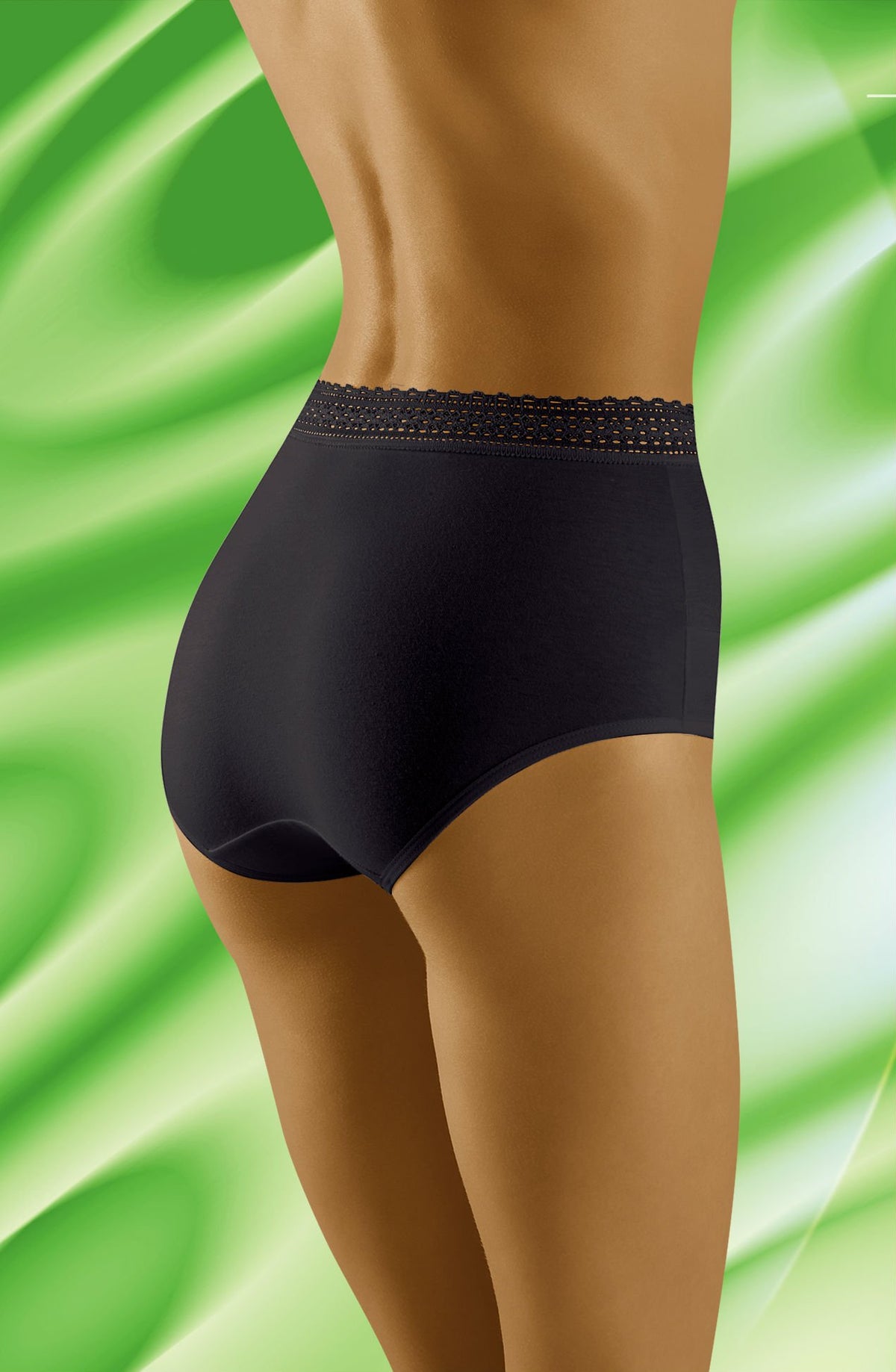 Linsori Bare Cotton Floral Lace Brief - side view
