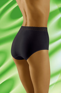 Linsori Bare Cotton Floral Lace Brief - side view